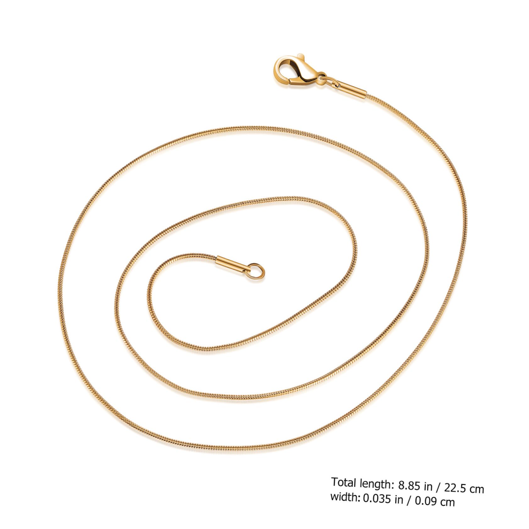 Ipetboom Catene Serpente con Chiusura a Moschettone in Acciaio Inossidabile 304 12 Pezzi per Creazione Collane Accessori Fai da Te per Feste e Incontri