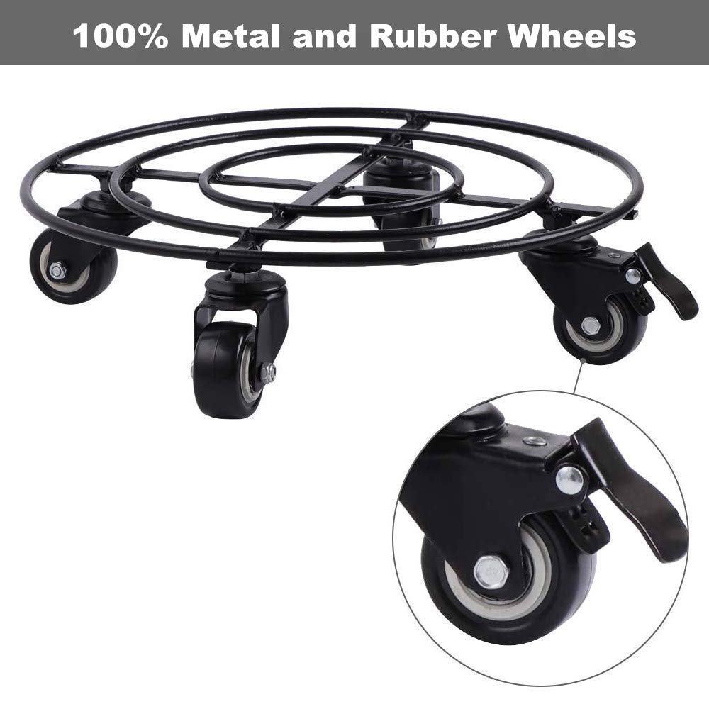 Buy Amagabeli 14in Metal Plant Caddy Heavy Duty Iron Potted Plant Stand