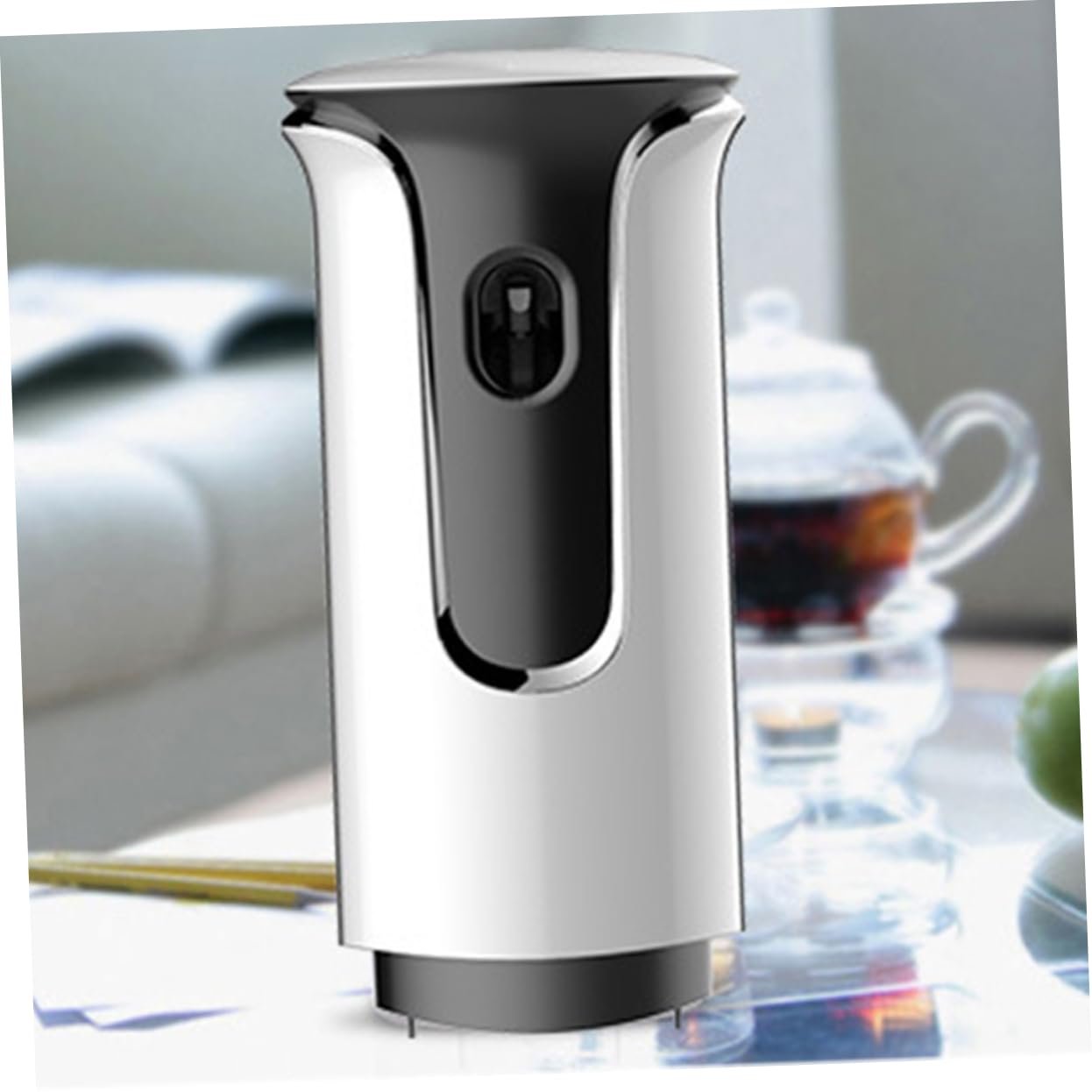 Baluue Dispenser Aerosol Automatico per Profumo Ambiente Sensore Luce | Abs, Montaggio a Parete, Casa e Hotel, Capacità Aumentata, Nero e Bianco