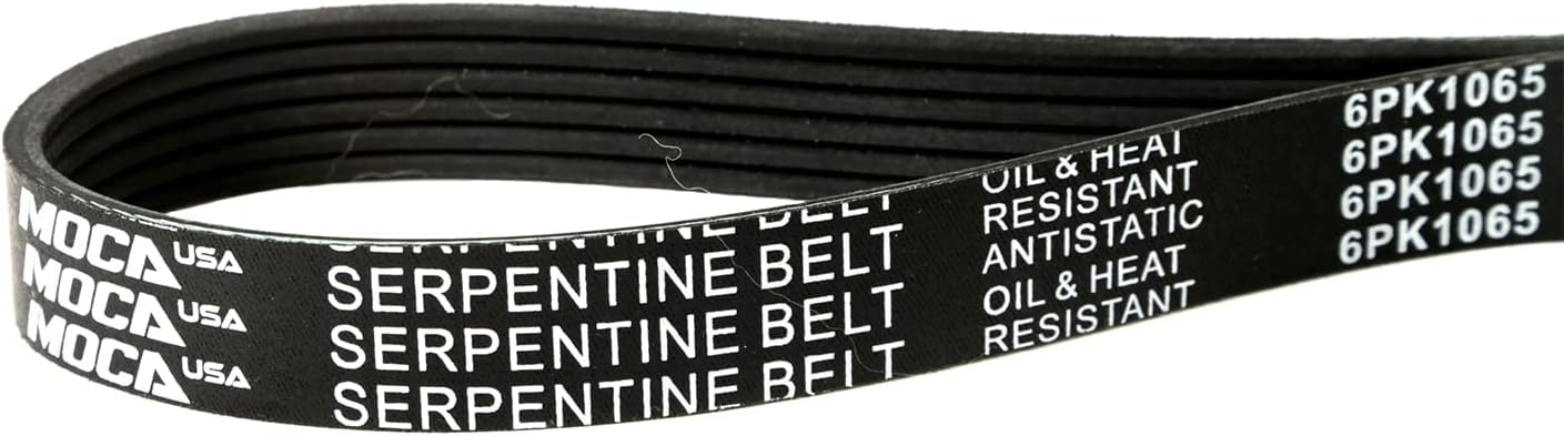 2 PCS Serpentine Belt fit 2004-2006 for Nissan Maxima 3.5L #6PK1065 Alternator/Air Conditioning Belt, 4PK775 Power Steering Belt