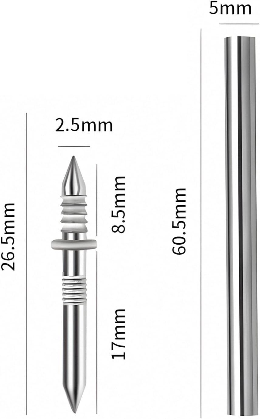200 Pcs Double Head Skirting Board Nails, Seamless Invisible No Trace Nails, with 1 Sleeve Tools, for Wooden Furniture and Wall Panel Installation