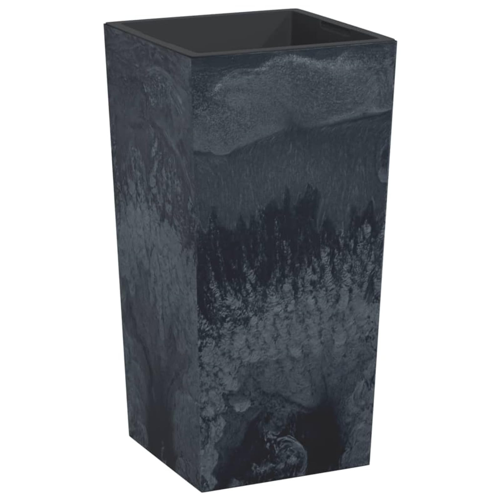 Gecheer Macetero Exterior Macetero Grande,Arriate Exterior Grande Macetero Huerto Urbano Maceta Macetero Mimbre con Interior extraíble Gris Antracita 11/26,5L,Jardinera Decorativa Interior Exterior