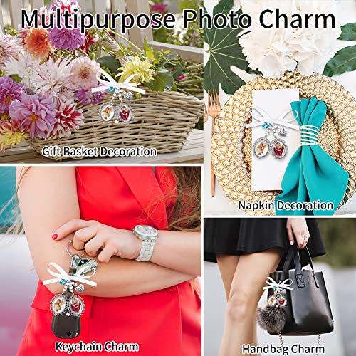Photo de Bouquet de Mariage, Bouquet de Mariage Photo Porte-clés Breloque Bouquet de Mariée Breloque Photo Bouquet Mariage avec 2 Pièces Cadre Photo Bouquet Porte-clés Photo pour la fête (1 pièces) – vue 5