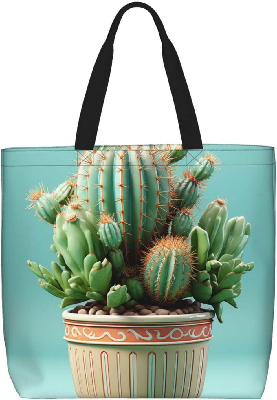 Tote Bag for Women,Reusable HandBags with Zippe Travel Casual Shoulder Bag