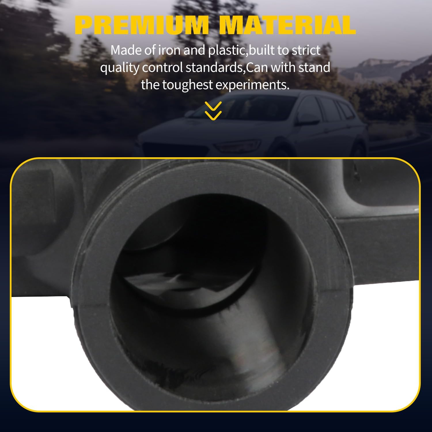 OCPTY Thermostat Housing Fit for volkswagen Jetta 2005-2014,for volkswagen Passat 2012-2014,for volkswagen Golf 2010-2014 Engine Coolant Thermostat Housing Assembly Replaces 07K121115C,902-5156