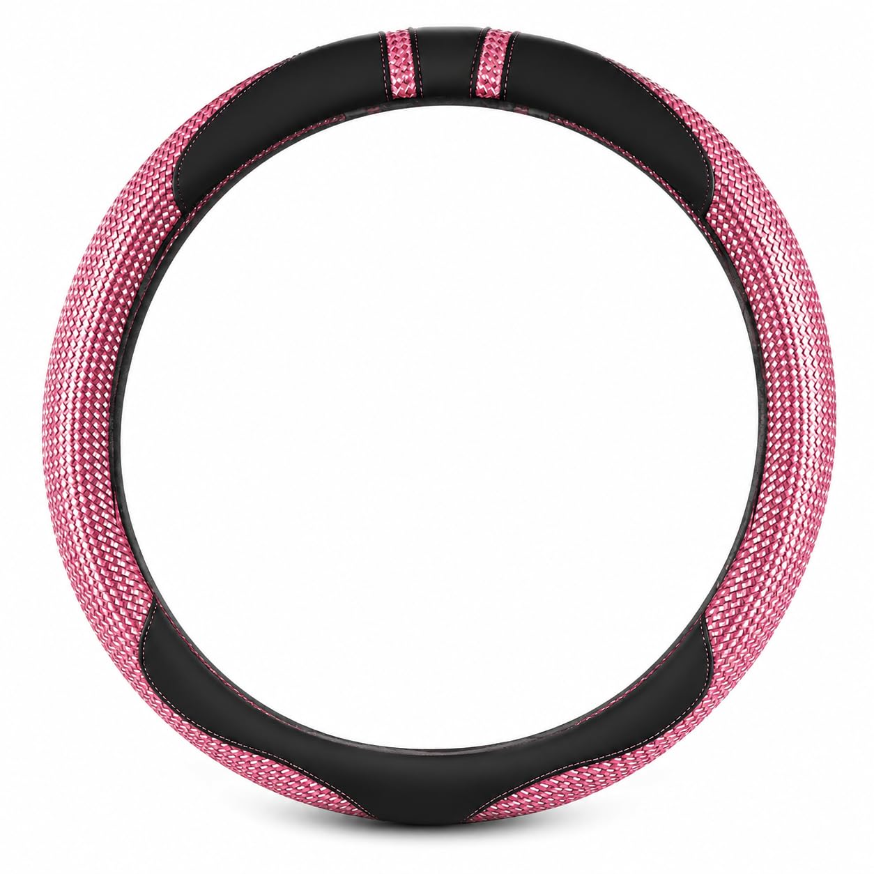 FGCNBHUY Crystal Steering Wheel Cover for BMW Z4 / Z4M G29 E85 E86 E89 Roadster / E86 Coupé / Z8 E52, Anti Slip Sparkly Rhinestone 15 Inch Protector,Pink