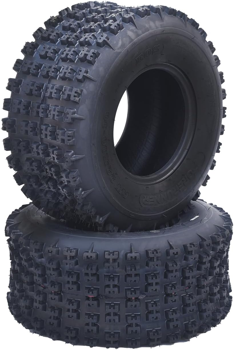 Set of 4 Sport Tires STMHOM 23x7-10 atv tires front & 22x10-10 atv tires rear ATV UTV Sport Tires, 6 PR Tubeless (23x7-10＆22x10-10)