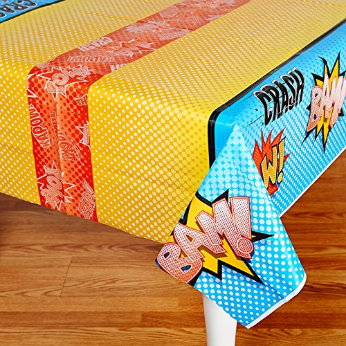 BirthdayExpress Superhero Comics Party Supplies - Plastic Table Cover BirthdayExpress Superhero Comics Party Supplies - Plastic Table Cover