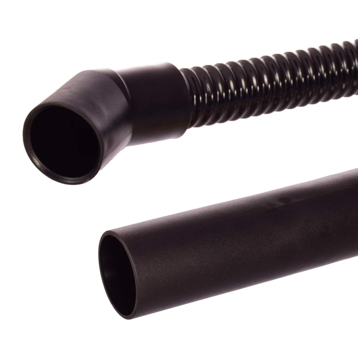 Techkar Saugschlauch für KARCHER BD/BR 530 - Schwarz, Synthetischer Gummi, 850mm, 32mm Durchmesser, Gerade & Gebogene Muffe