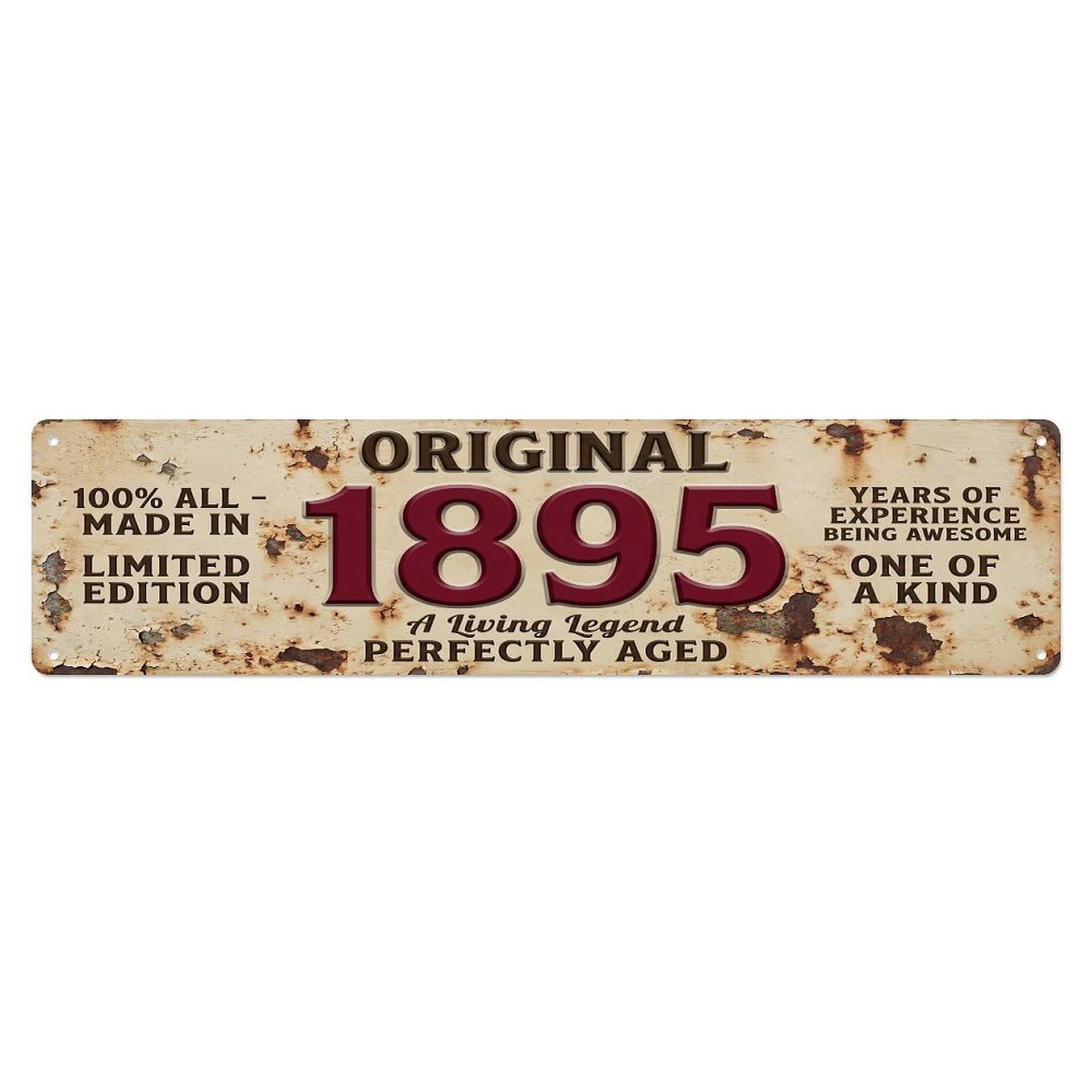 Original 1895 Limited Edition Perfectly Aged Legend Metal Tin Sign