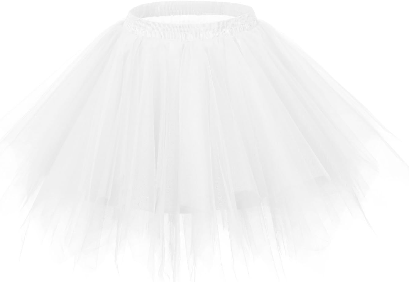 Ellames Women's Vintage 1950s Tutu Petticoat Ballet Bubble Dance Skirt