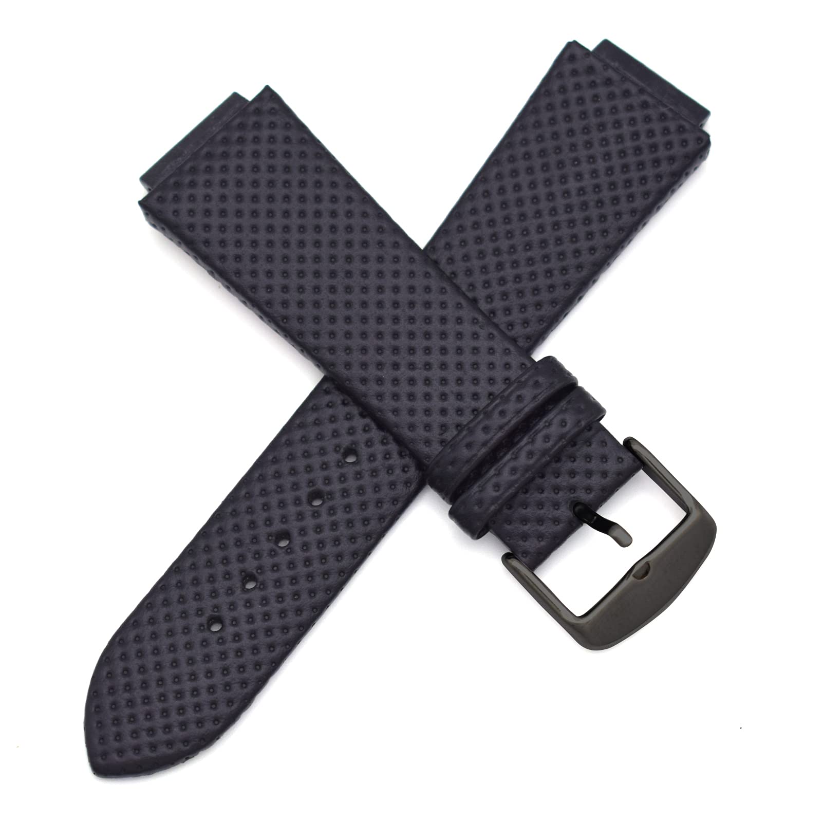 THEAGE 24MM Genuine Leather Watch Strap Band Replacement for MASERATI Mens Watches R8821108025 R8851108002