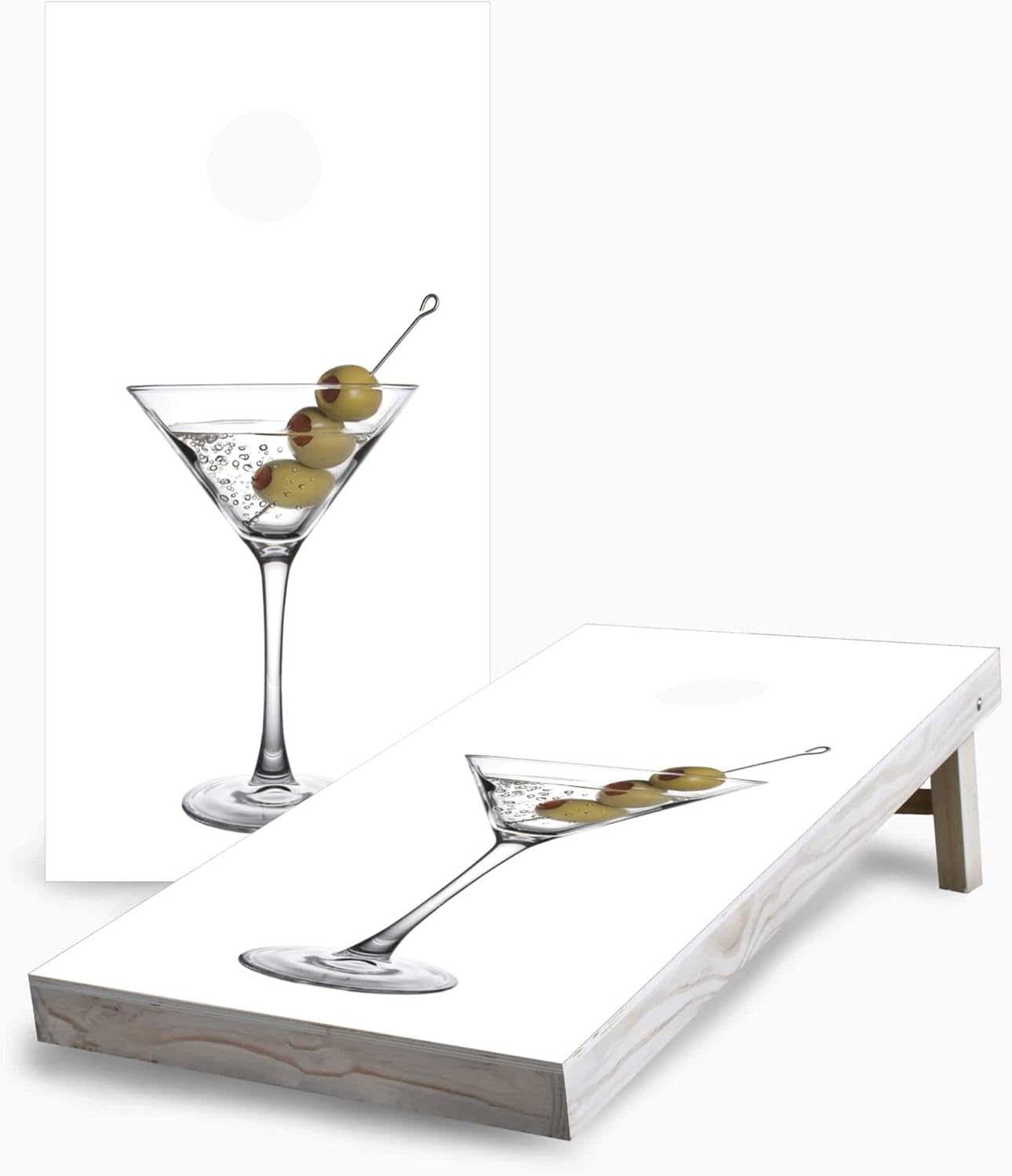 Skip's Garage Martini 2x4 Cornhole Boards - All Weather Bags - Include Score Combo
