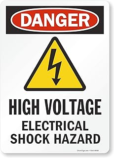 SmartSign - U9-2436-ND_10x14 Danger - High Voltage, Electrical Shock Hazard Label By | 10