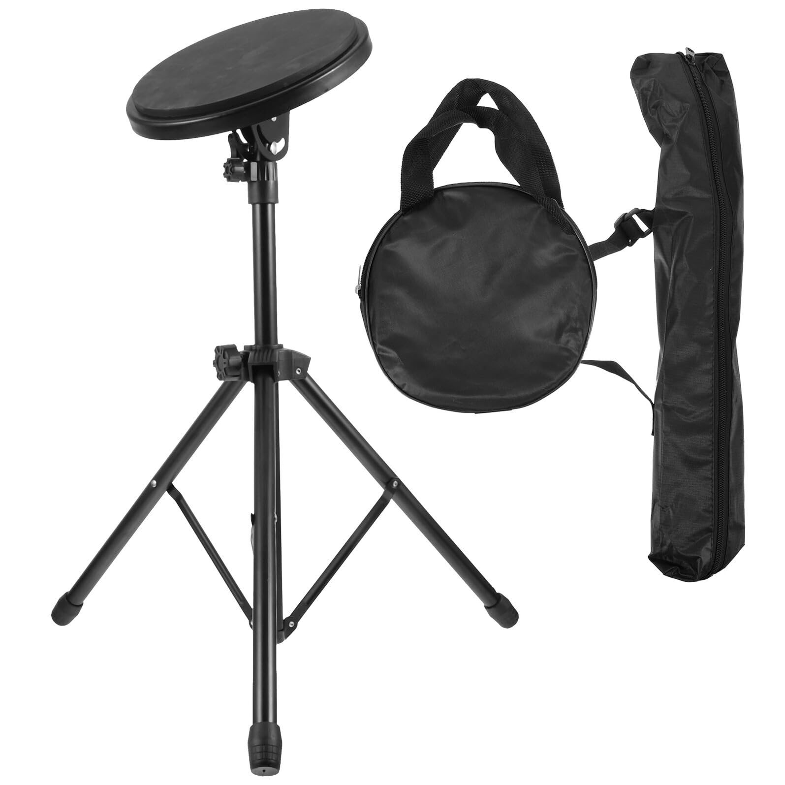 Garneck Kit de Almohadillas de Práctica para Batería de 8 Pulgadas, Tapete Silencioso de Caucho Negro, Pad de Entrenamiento para Bateristas Principiantes y Profesionales, Reducción