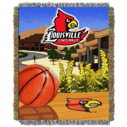 Northwest NCAA Louisville Cardinals Unisex-Adult Woven Tapestry Throw Blanket, 48" x 60", Home Field Advantage
