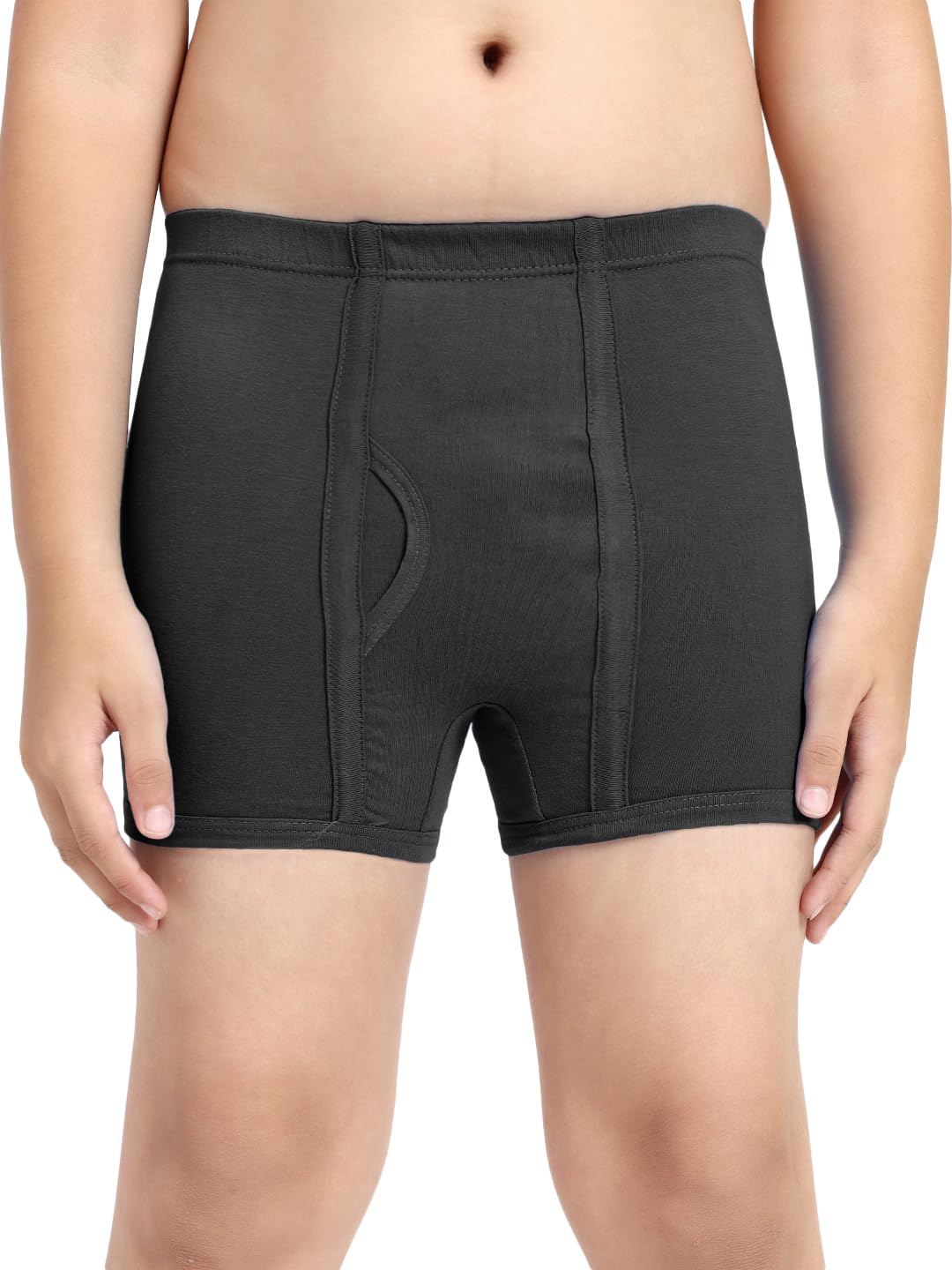 FUNKOOL Boy's Pure Cotton Classic Solid Trunks (Pack of 6) (Jazz Junior IE Pack of 6_Assorted 4
