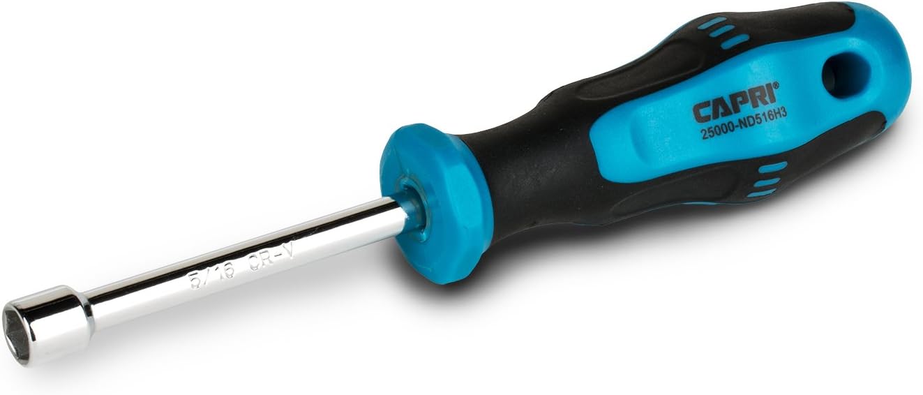 Capri Tools Kontour 8 mm Nut Driver, 3-Inch Hollow Shaft