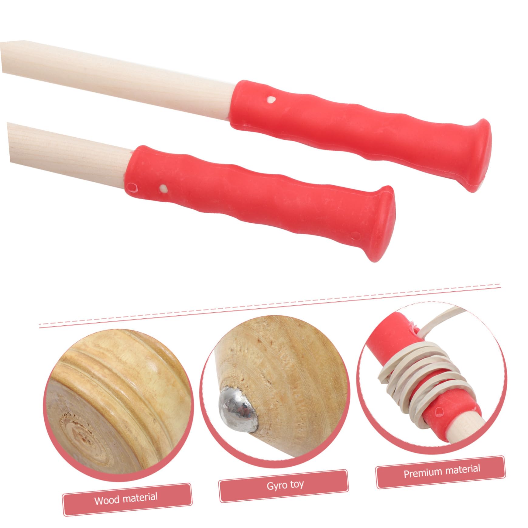 Peonzas de Madera 2 Unidades Juguetes Giroscópicos para Niños y Adultos Diseño Clásico