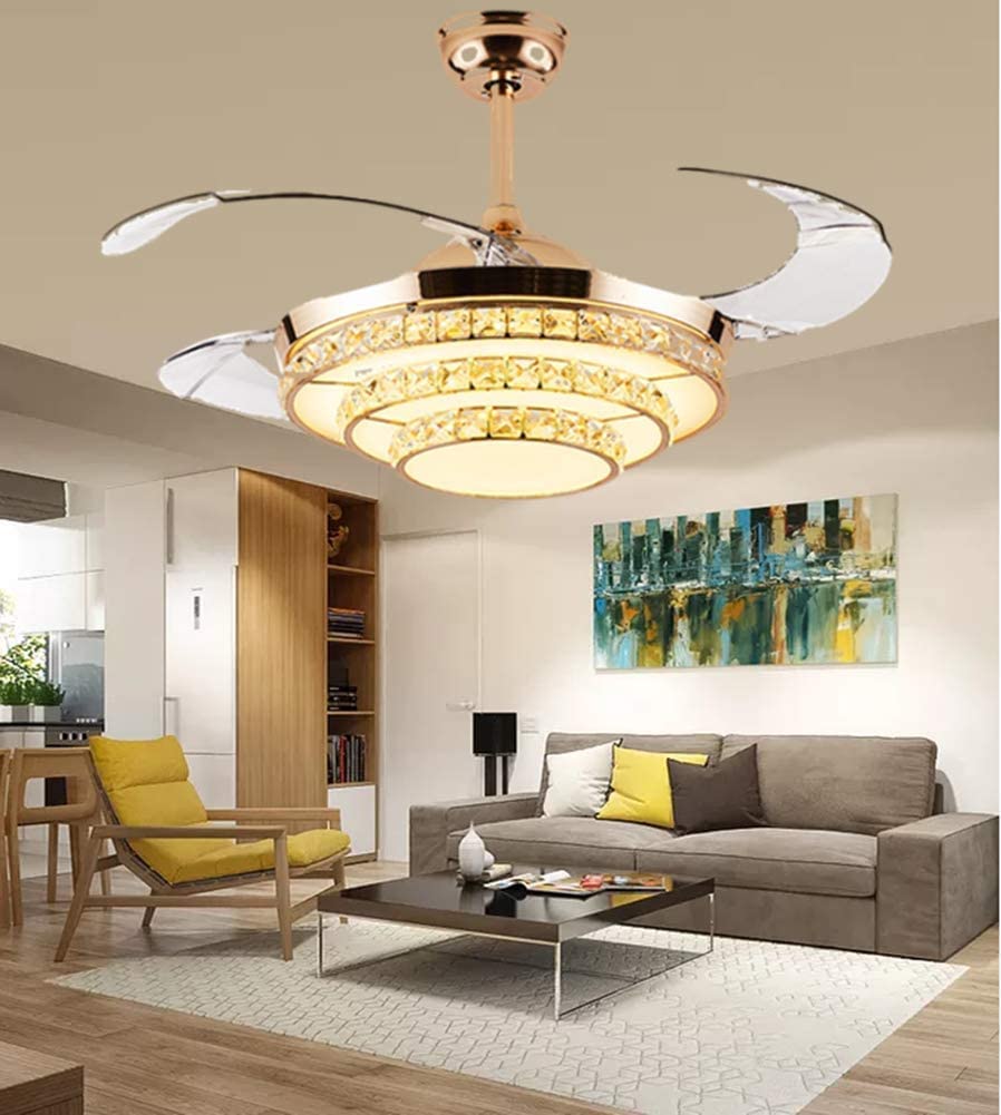 CITRA Ceiling Fan Chandelier with 3 Layer Crystal and Remote Control 4