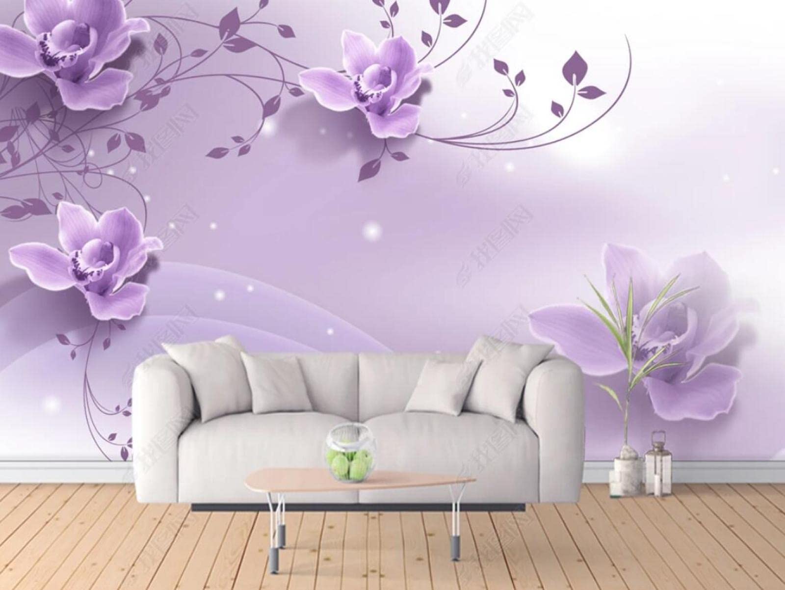 DONFENTHY 3 decorazioni da parete viola con rose viola ispiratrici con