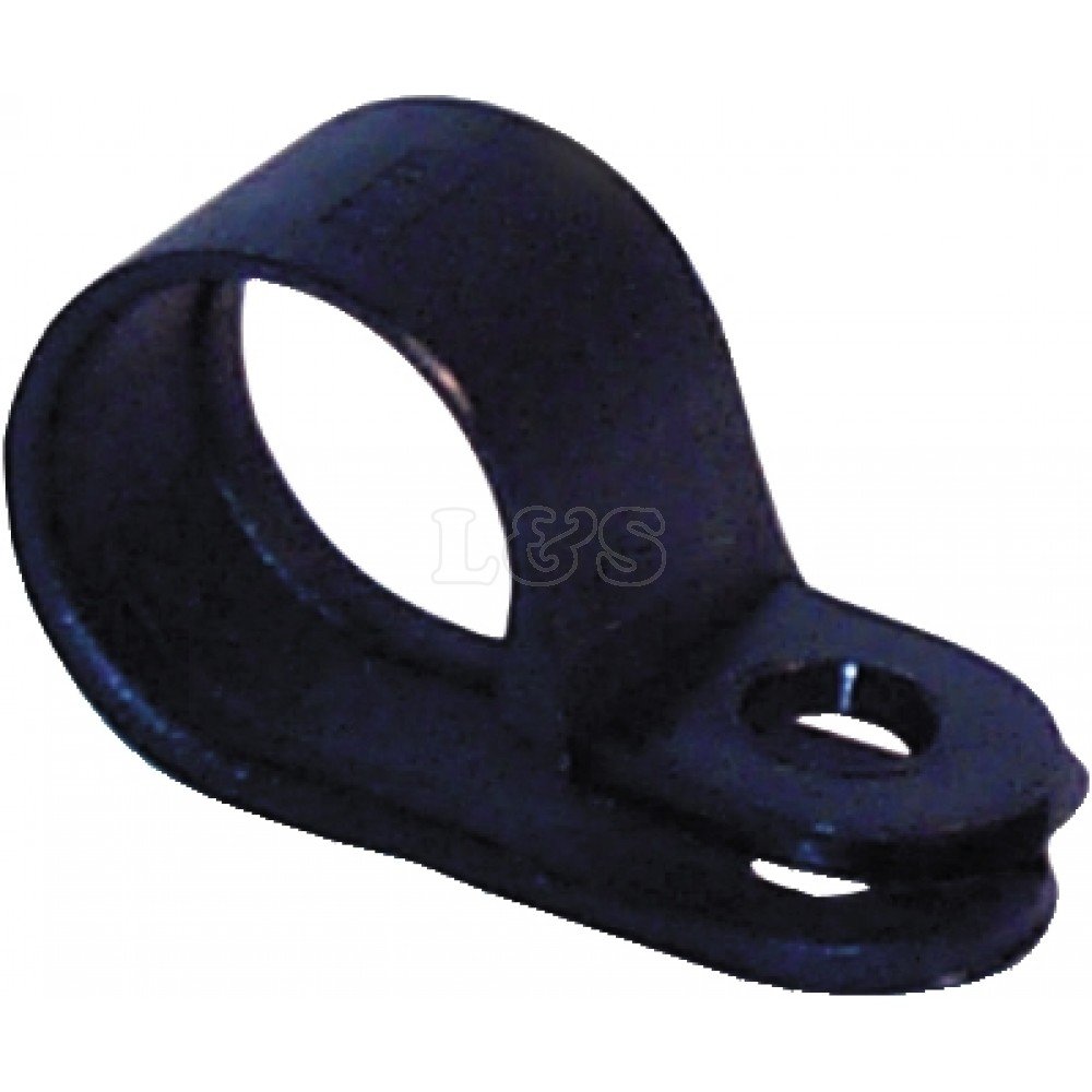 Nylon P-Clips, Fits 12mm Cable Diameter, Pack of 100