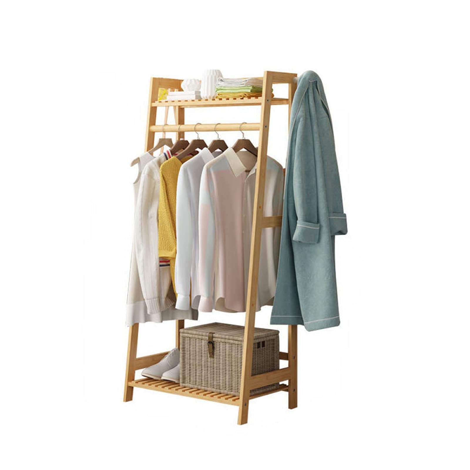 Dressing bois 60 cm avec tringle pour petits espaces