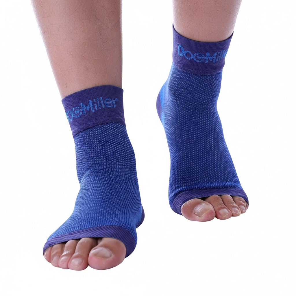 Doc Miller Ankle Brace for Women & Men – Foot Compression Sleeve, Toeless Wrap & Support for Pain Relief, Plantar Fasciitis, Achilles Tendonitis &