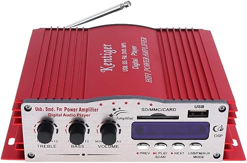 Miniatura 9 de Amplificador estéreo del coche reproductor digital 12V Hi-Fi soporte USBSDFMMMCDVDMP3 entrada