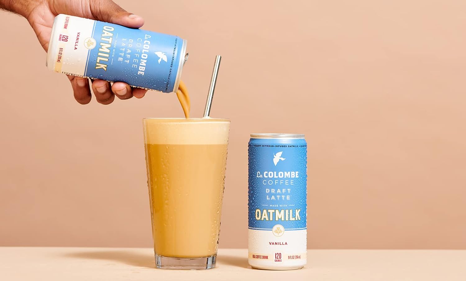 La Colombe Vanilla Draft Latte with Oatmilk - 9 Fl. Oz. 4 Pack - 100% Arabica Brazilian Cold Brew Coffee with Nitrous-Infused Oatmilk, Dairy-Free Vegan Latte, 120mg Natural Caffeine : Grocery & Gourmet Food