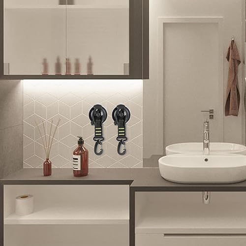 Miniatura 6 de 4 ganchos de ventosa, ventosas resistentes con ganchos, gancho portátil al aire libre para cocina, campamento, automóvil (azul)