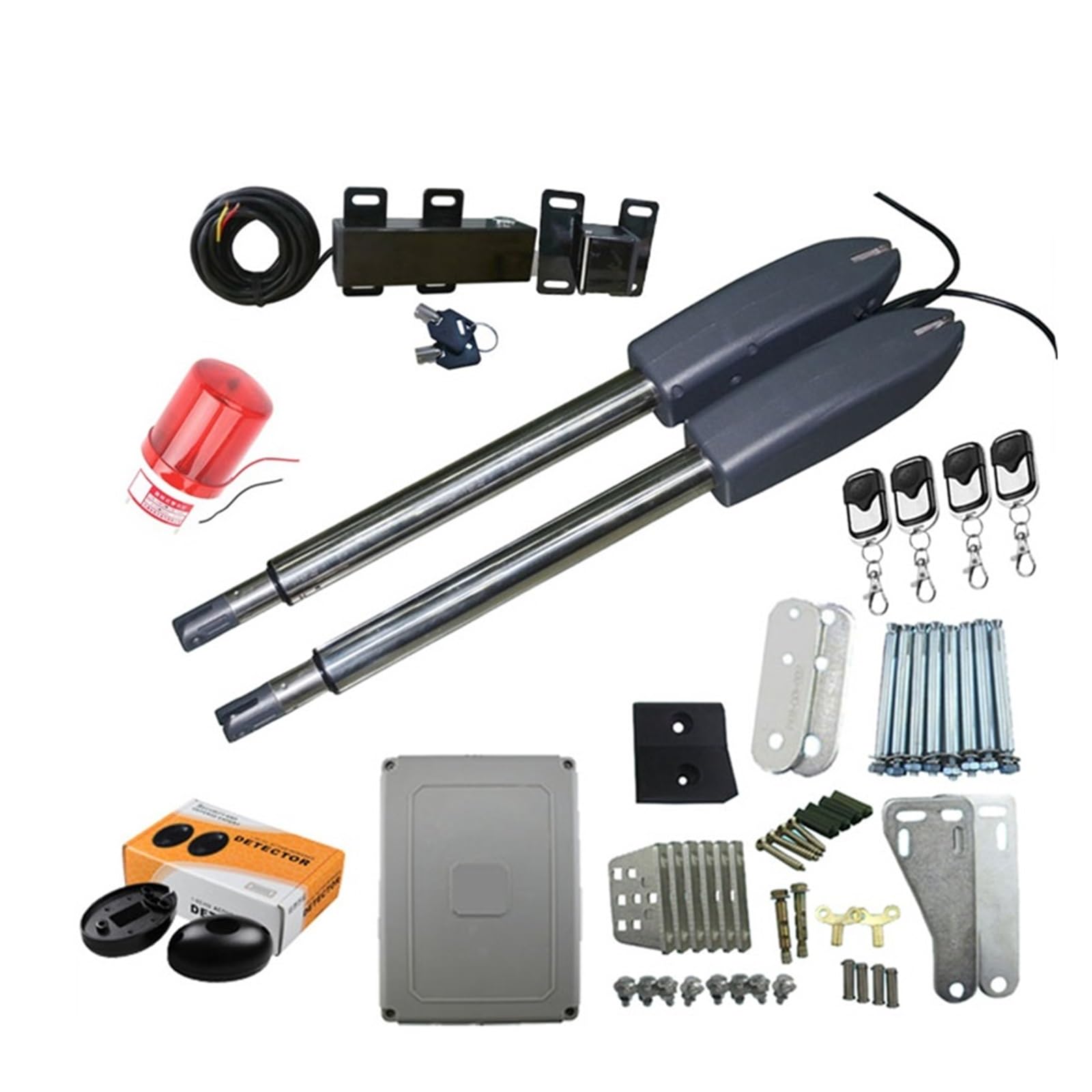 Automatic Gate Opener, AC110/220V Gates/Electric Swing Gate Opener Operators 400KG Per Leaf Dual Hinge- Automatic for Home Or Industrial(F)