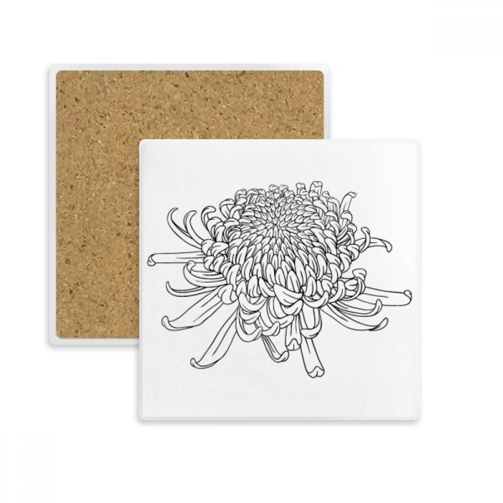 Tasse porte absorbent pierre et dessous de verre floral pour boissons chaudes