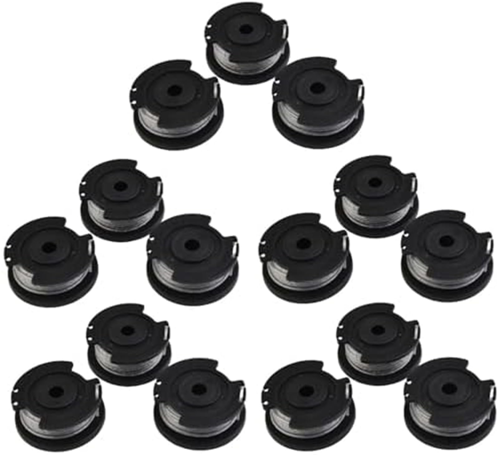 Paquete de Carrete 3/9/15, para línea 4M Easygrasscut 18V 23 26 18-230 18-260 1,6 Carrete de cortacésped(Black 15pcs)