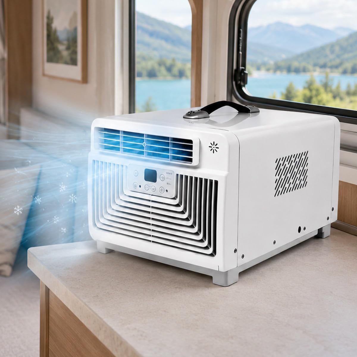 FJYAWEN 4 in 1 Camping Ac 3400 Btu with Gmcc Compressor