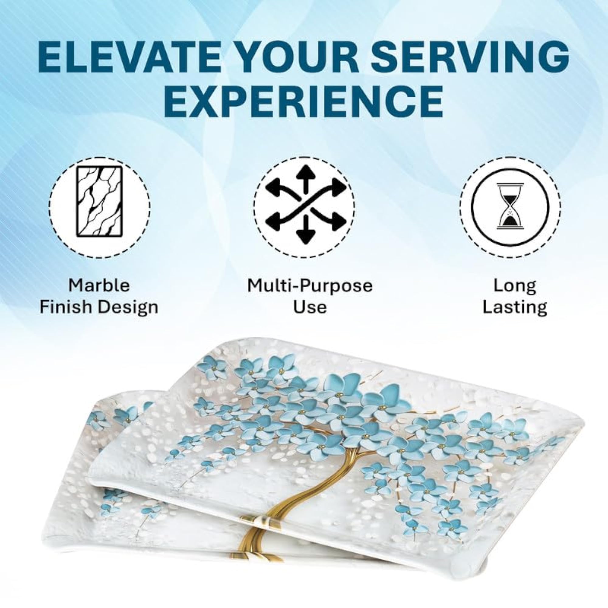 Serving Tray Set of 2 Medium Size