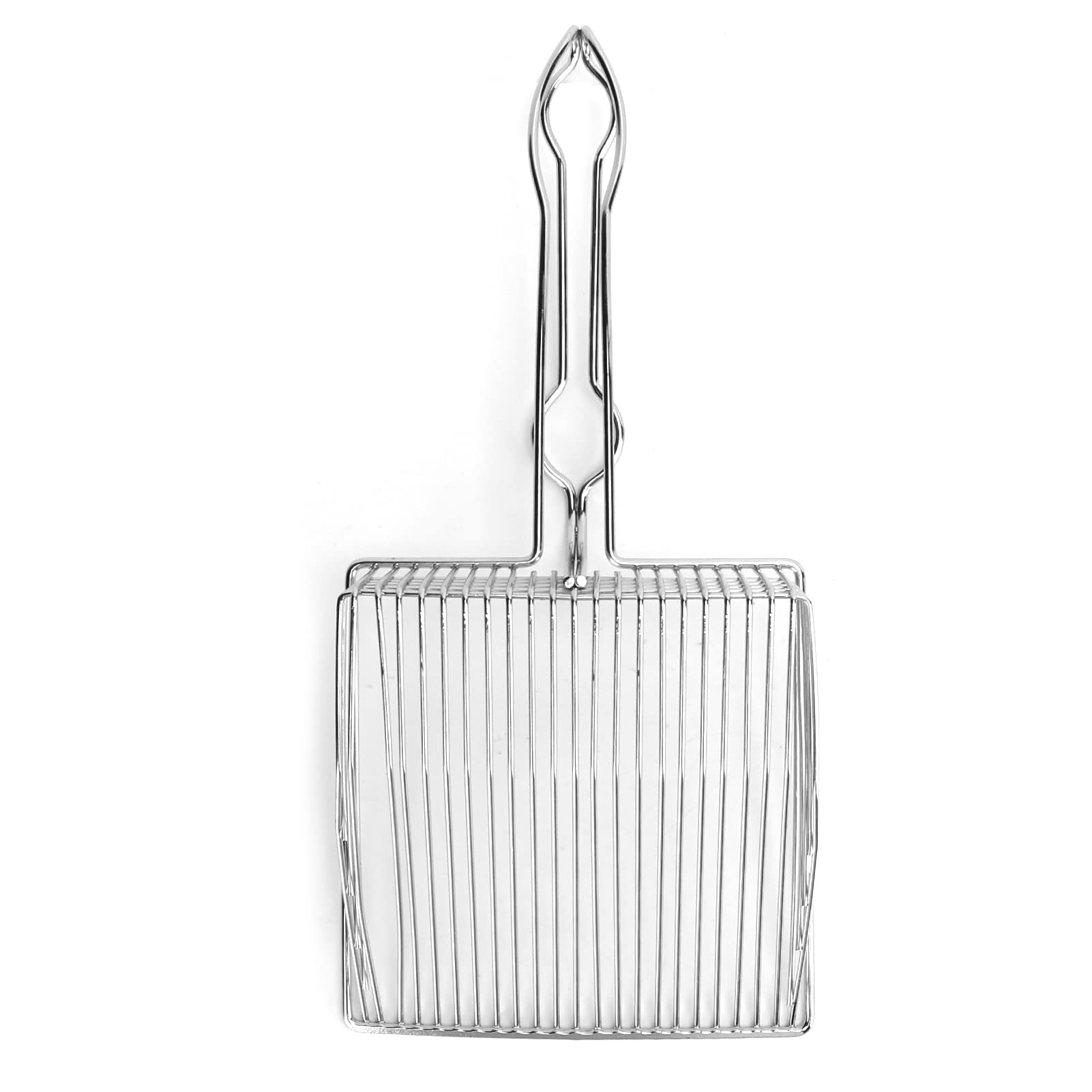 Paletta Per Lettiera Gatti In Acciaio Inox - Manico Lungo Ergonomico, Dimensioni 25,5 X 10,7 Cm, Portatile Per Casa E Viaggi
