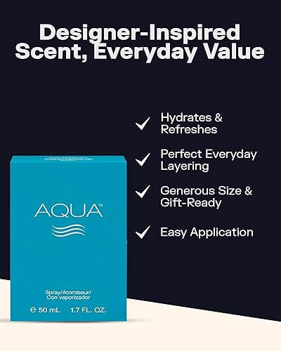 Miniatura 4 de PB ParfumsBelcam Aqua Eau de Toilette Spray, nuestra versión de un diseñador EDT, 1.7 fl oz.