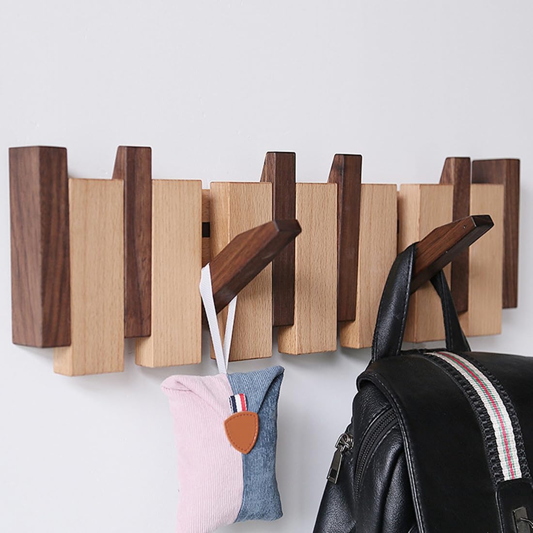 Perchero de Pared para Colgar Sombreros, Llaves, Bolsos, Puerta de Entrada, Decoración del Hogar, Muebles A