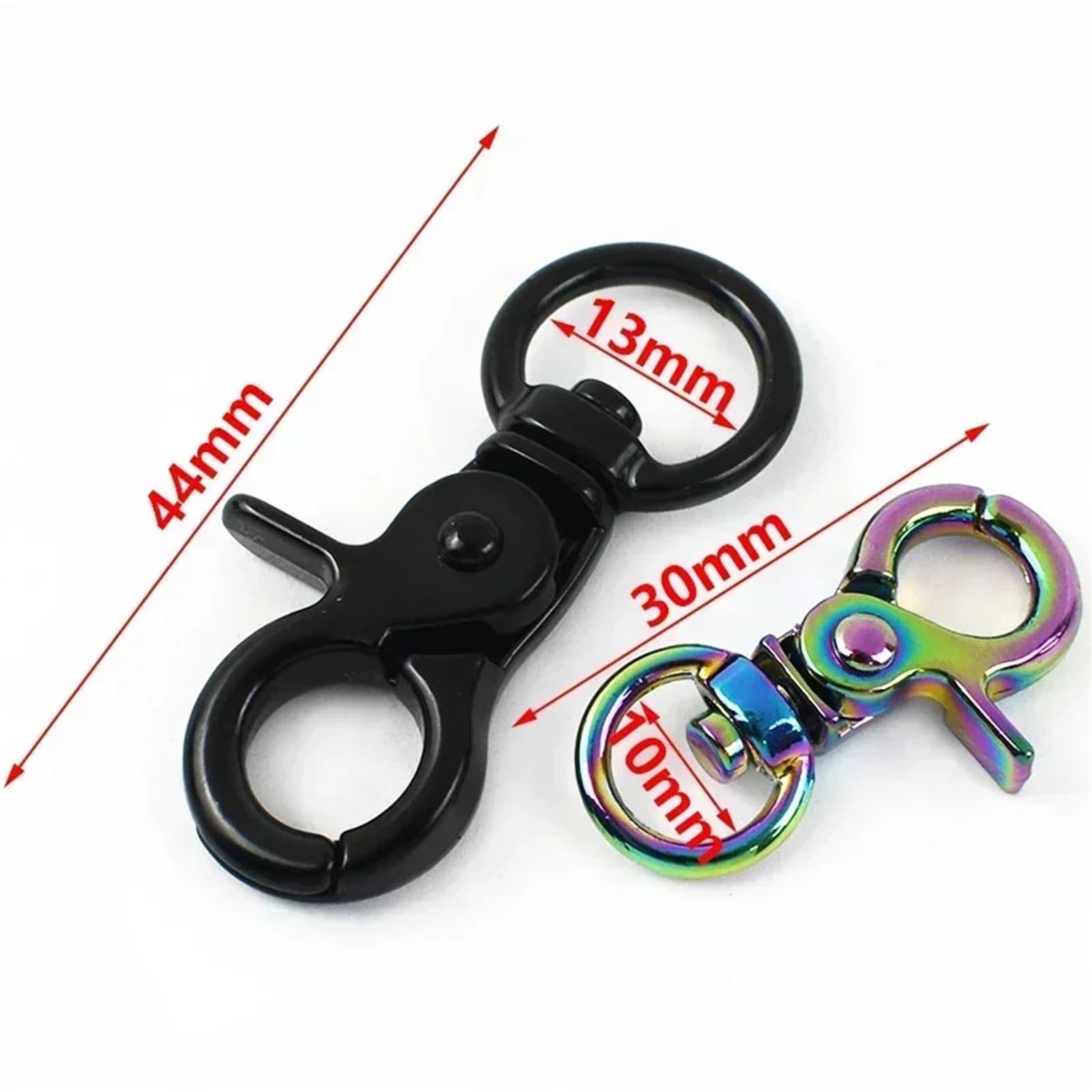 Ganchos De Metal Giratorio 5/10/20/30/40/50Pcs 10/13mm Small Carabiners Metal Buckles For Bag Strap Collar Swivel Lobster Clasp(Bronze-13mm,40Pcs)