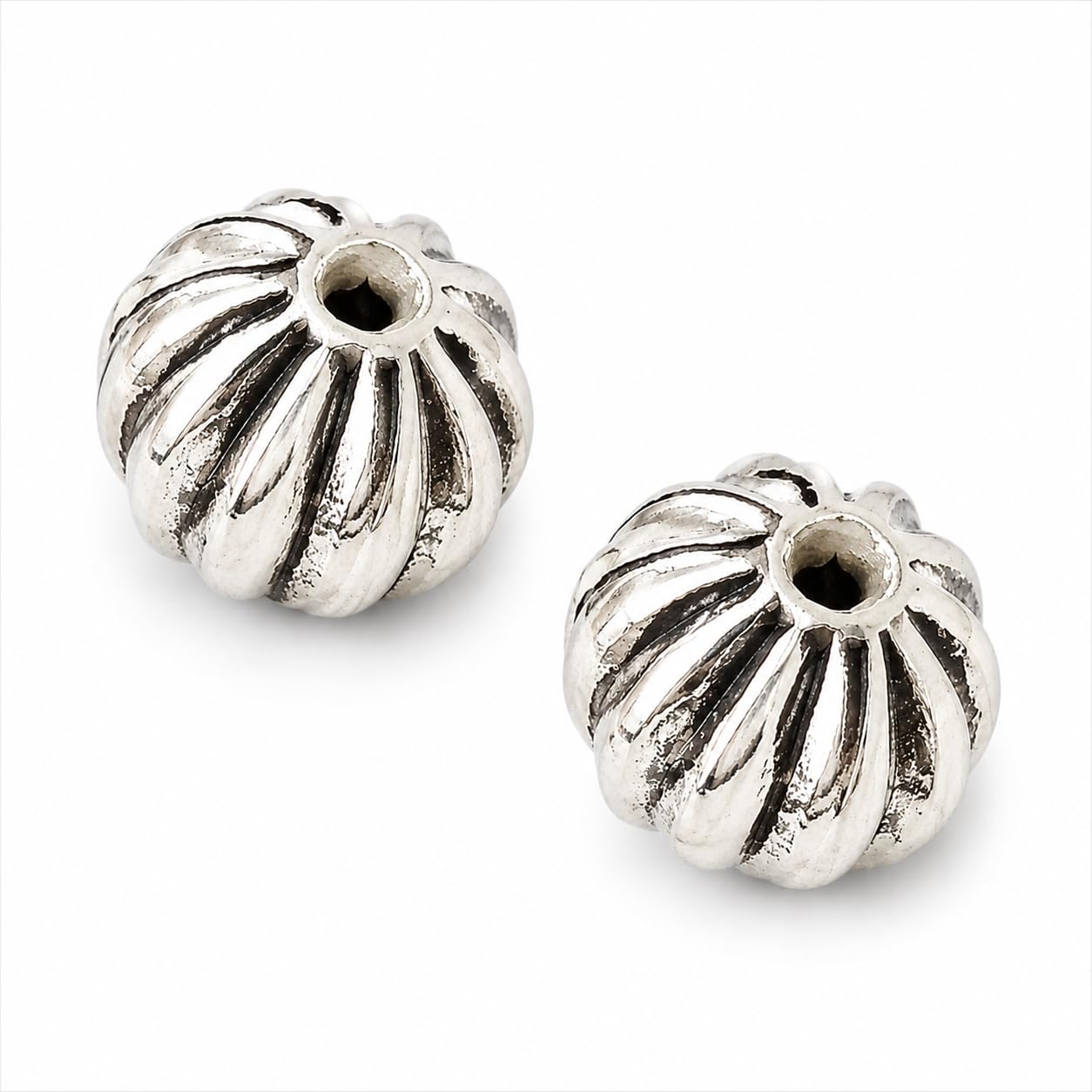 Silver/Chandi Sahu ke Moti Sahu Bachde Ahoi Mata Dane Moti 2 pieces for Pendant Locket for Women (1pair)-image-11