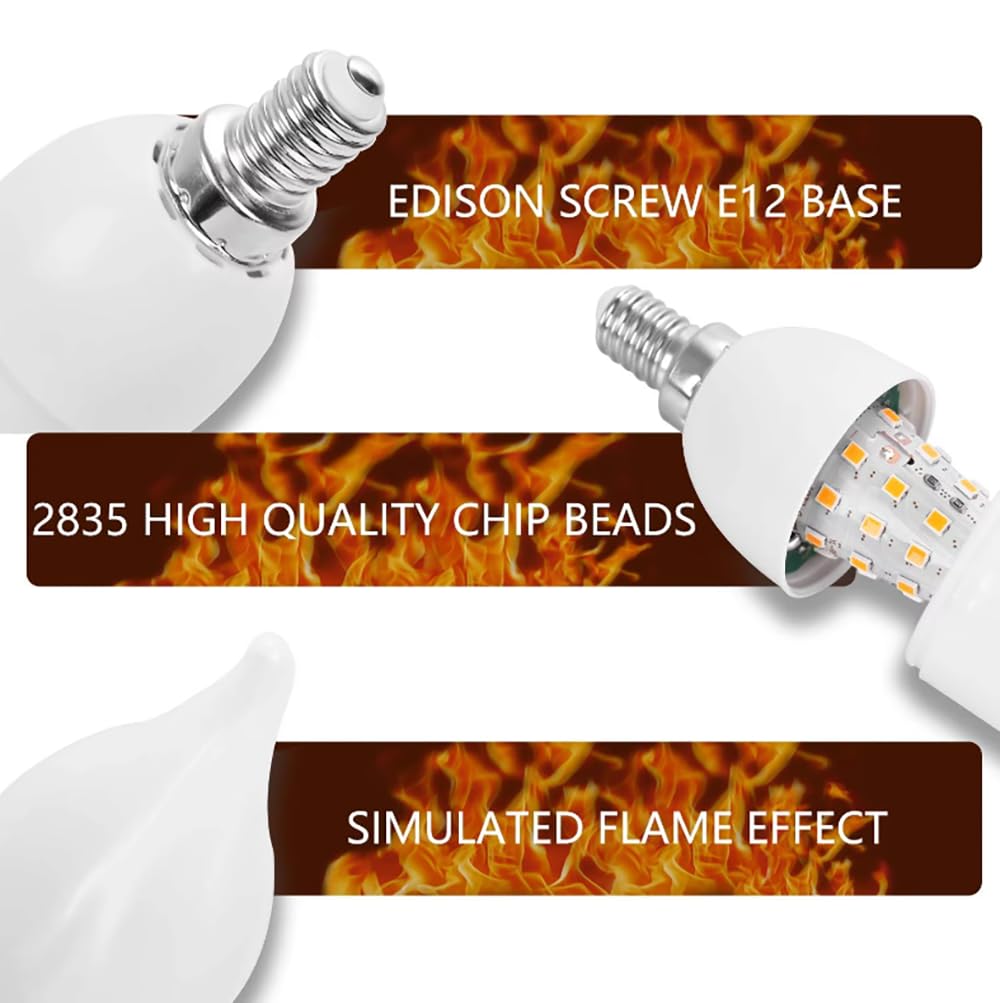 Żarówka LED E14 Migoczący Płomień 7W 9W 85-265V Dynamiczne Światło Świecy