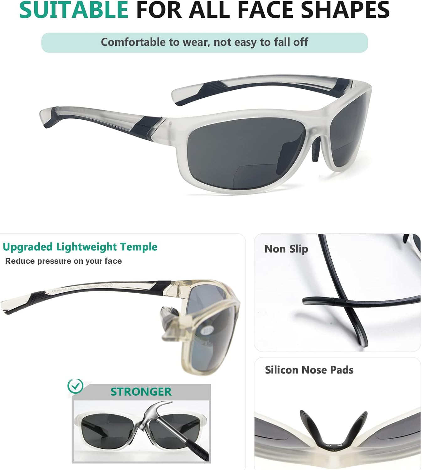 Eyekepper Polarized Bifocal Sport Sunglasses For Women - Image 4