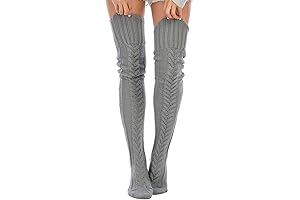 Women's Cable Knit Over the Knee Socks: Ultimate Winter Legwear