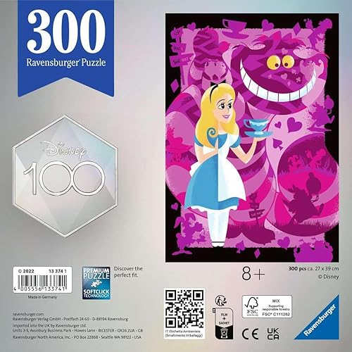 Miniatura 2 de Ravensburger - Rompecabezas de coleccionista de Disney para adultos y niños - 300 piezas - Alice - A partir de 8 años - Calidad premium fabricado en