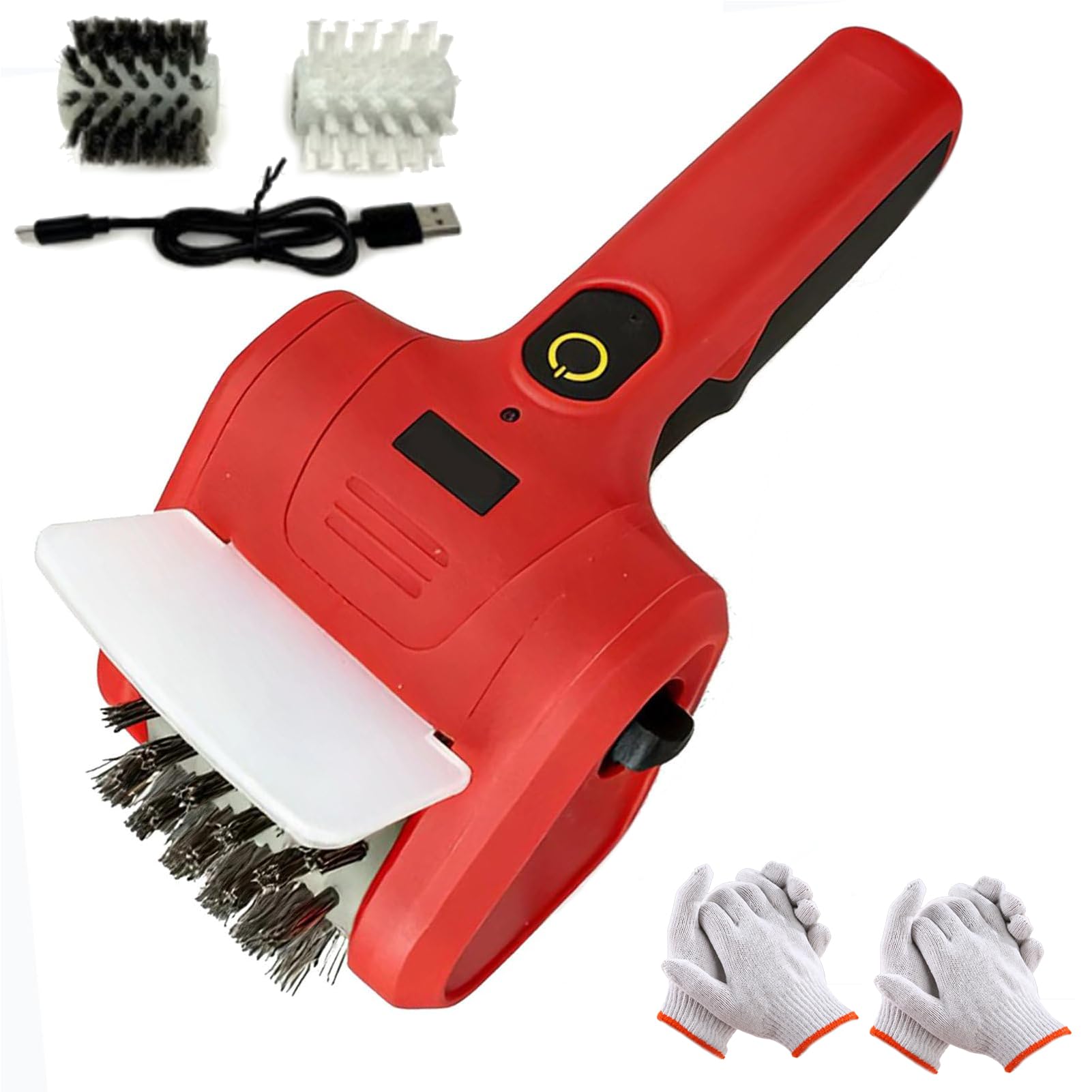 Brosse de barbecue électrique sans fil pour enlever la graisse brûlée sans frotter