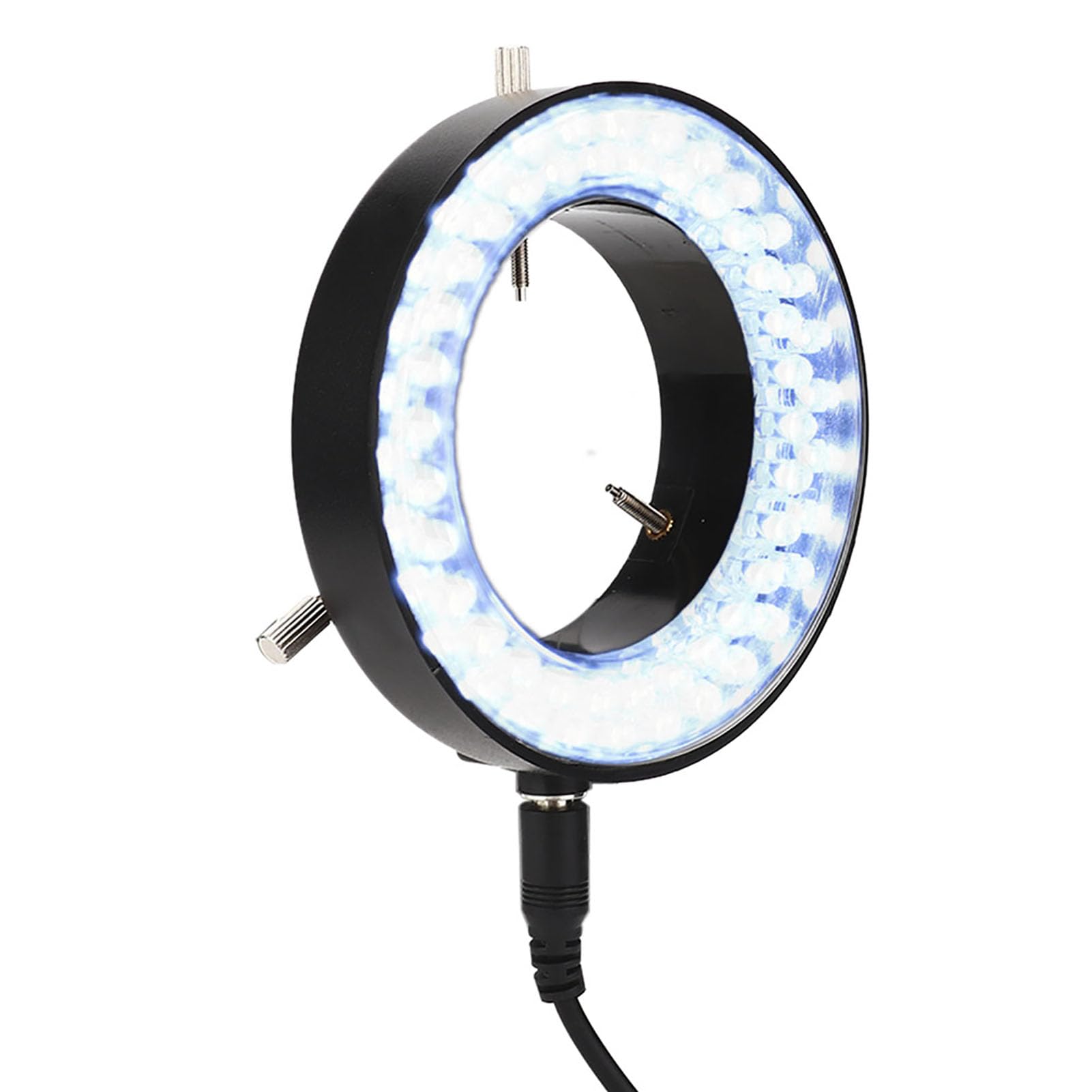 Airshi Microscopio a Luce Anulare LED per Riparazione Gioielli, Plastica, 2x Magnificazione, Alimentato a Cavo