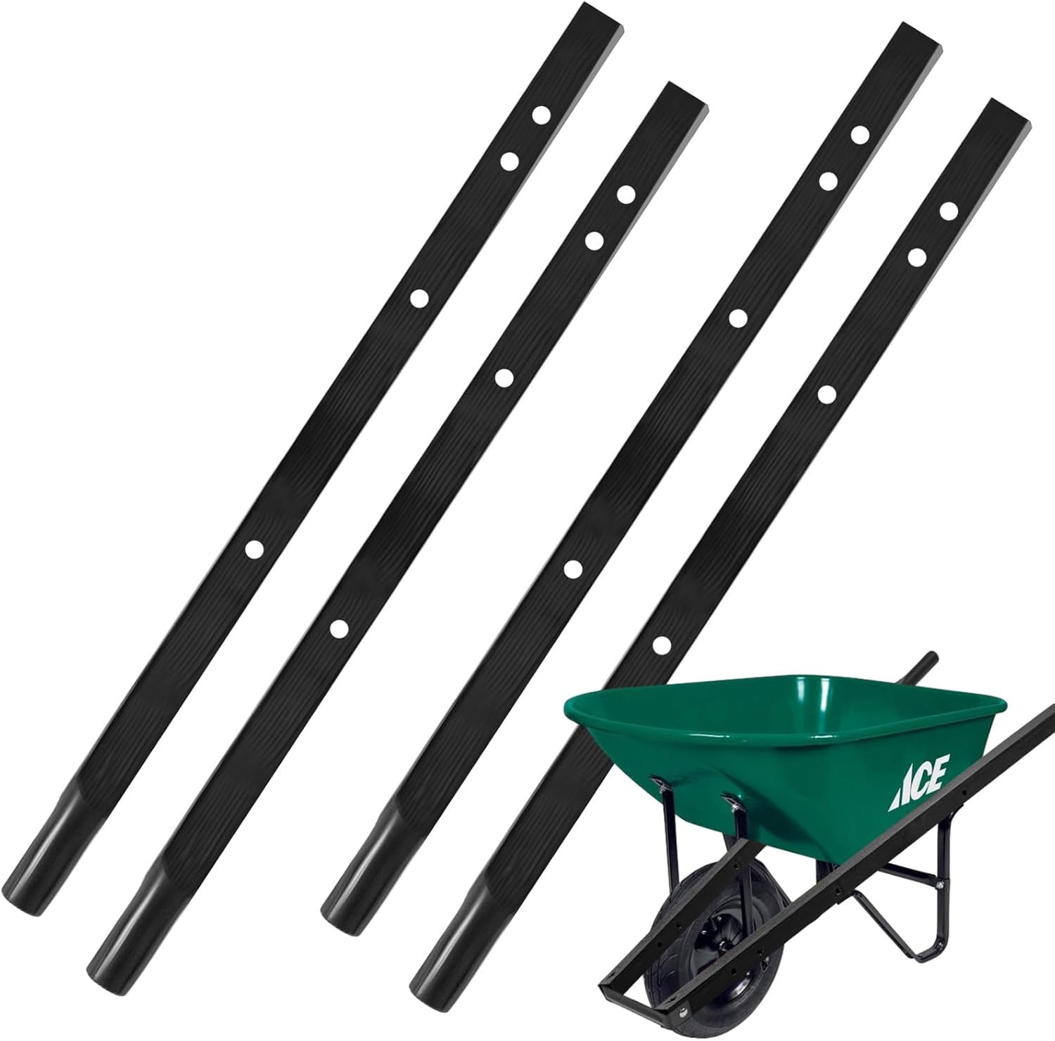 Gisafai 2 Pairs 56'' Wood Wheelbarrow Replacement Handles