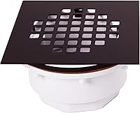 Vista 11 de Westbrass D206PS-62 Cubierta de drenaje de ducha de rejilla cuadrada de 4-1/4 pulgadas con tubo de drenaje de PVC SCH 40 de 2 pulgadas, negro mate