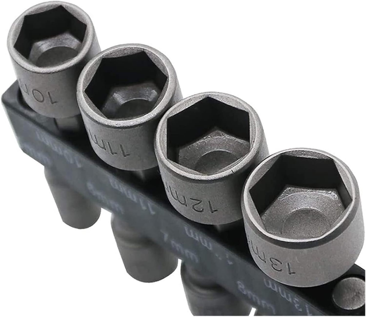 9-Piece Power Nut Driver Drill Bit Set, 5-13mm Metric Socket, 1/4" Hex Shank, Multifunctional Sleeve for High Torque, Impact Driver Adapter